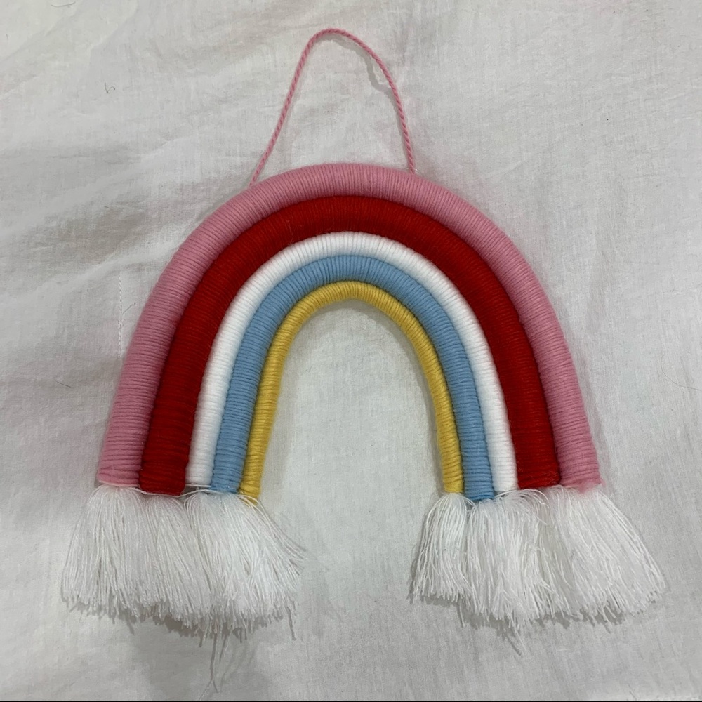 Rainbow wall hanging macrame